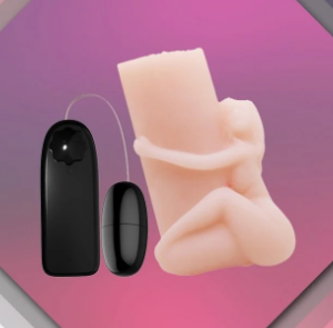Remote Controlled Male Masturbator with Seductive Girl